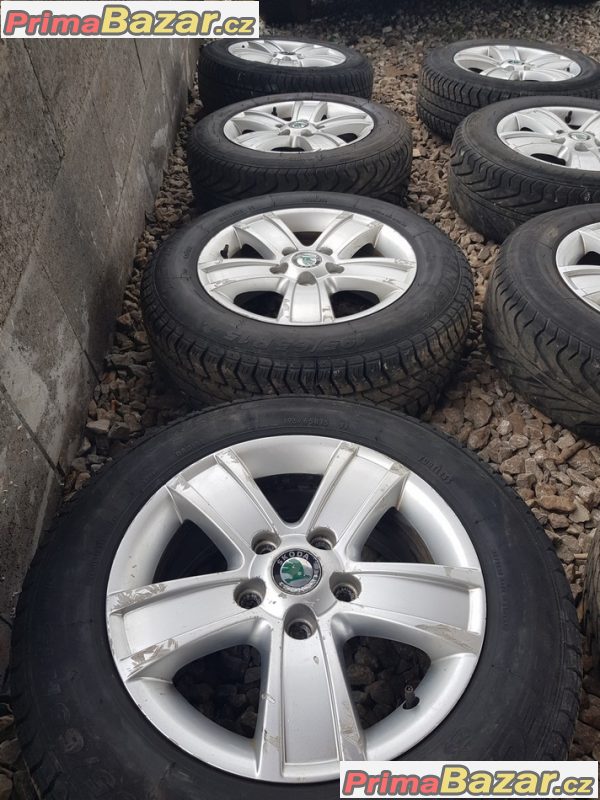 2x sada Škoda Octavia 2 cevher 1Z0601025s 5x112 6.5jx15 et50