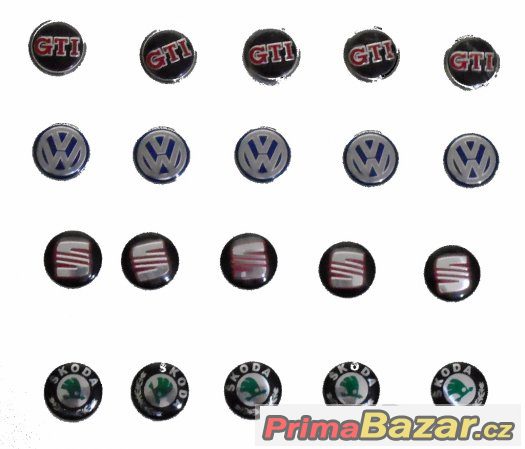 Loga klíčů VW, Seat, Škoda, GTI Loga klíčů VW, Seat, Škoda, GTI