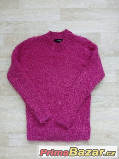 Růžový hebký svetr vel.S