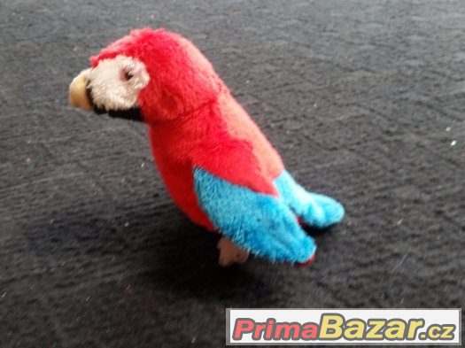 plyšový papoušek