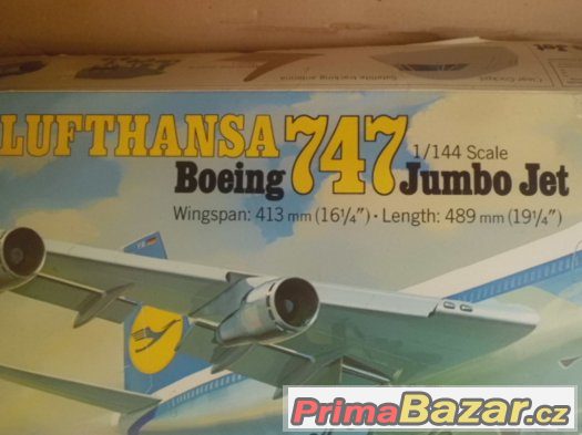 Velký Model letadla Lufthansa Boeing 747  jumbo jet - Revell