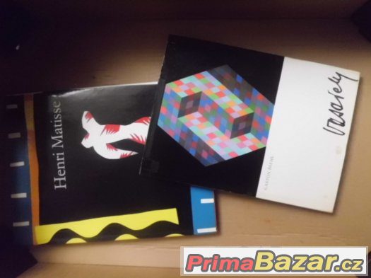dve-stare-knihy-o-malirich-matisse-vasarely