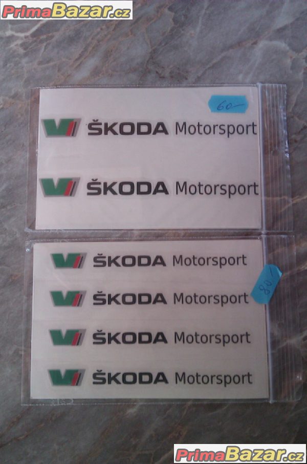 Znak, logo, emblém, nápis Škoda RS, VRS kovový - nová edice!