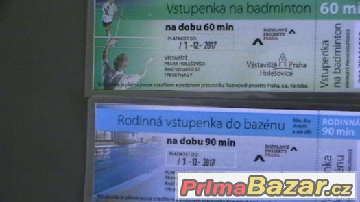 Prodám rodinnou vstupenku do bazénu,Praha 6 Výstaviště