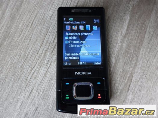Nokia 6500 slide, 3.2MPx foto, slot na microSD, černá.