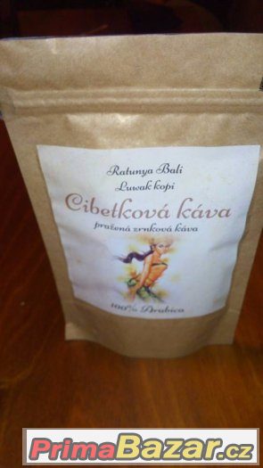 Cibetková káva (pražená zrnková káva) - 100% Arabica