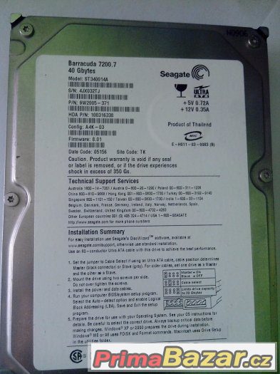 ST340014A 40gb Baracuda 7200.7 ata