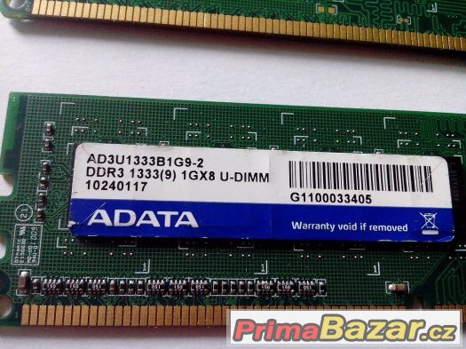 2x1Gb ddr3 1333 1GX8 ADATA