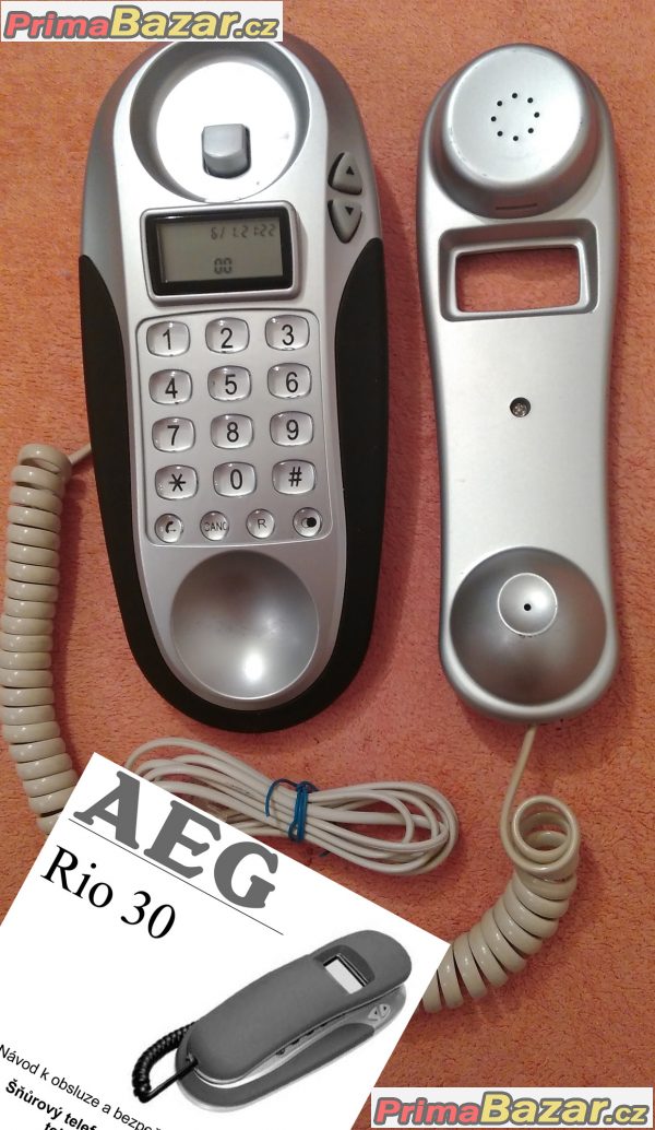 Šňůrový telefon AEG RIO 30 se zobrazením čísla!!!