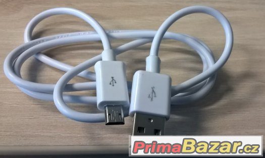 kabel USB - mikro 1m bílý, černý, svítící