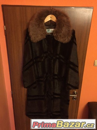 Zimní plášť, kabát, kožich - stříhaný králík / bibet - KARA