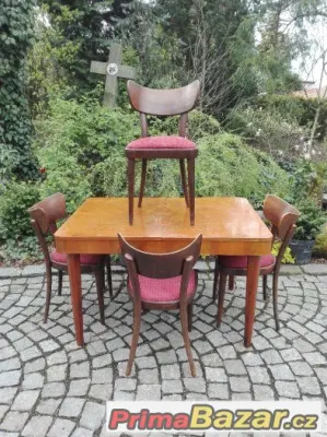 Jídelní sestava / židle / stůl / Thonet / art deco / retro