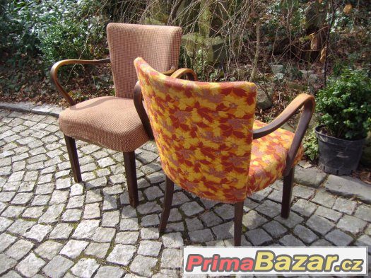 Křesla Thonet / stolek pavouk UP / retro / halabala