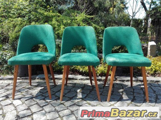 Retro židle / 3x brusel / design Oswald Haerdtl