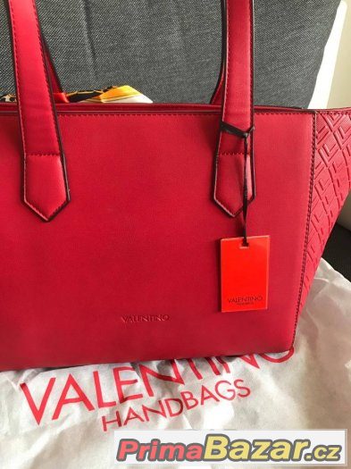 VALENTINO červená kabelka shopper