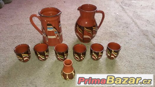 Bulharská keramika hnědá se vzorem