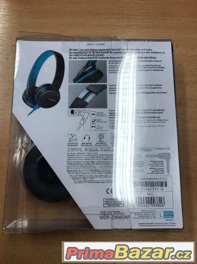 NOVÁ sluchátka SONY MDR-ZX660AP