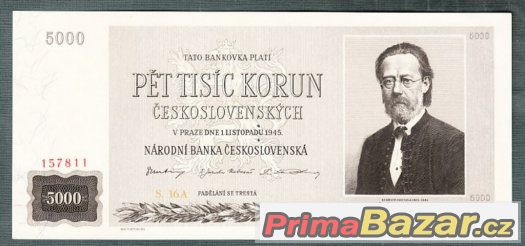 stare-bankovky-5000-kcs-1945-smetena-bezvadny-stav