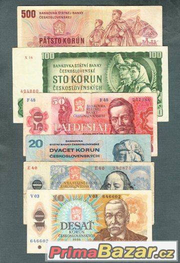 Staré bankovky sestava 1961-1987 - 5kusů