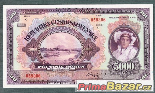 stare-bankovky-5000-korun-1920-bezvadny-stav