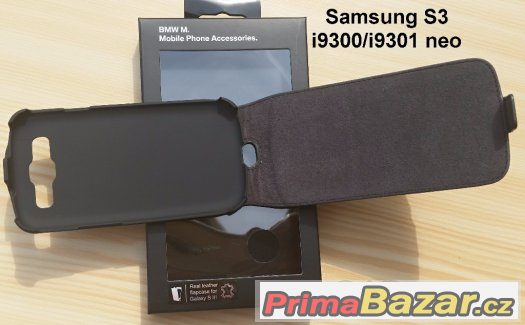 Samsung S3, S4 mini, S4..BMW flip pouzdro Kožené – fotografie 4