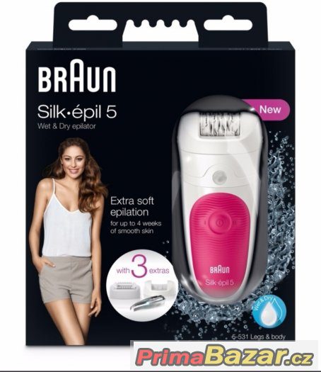 Nový Braun Silk épil 5-531 Wet&Dry epilátor MOC 2290.-