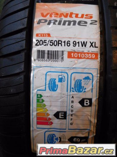 2x letní Hankook Ventus Prime2 205/50/16 91W