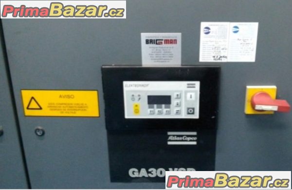 Zánovní šroubový kompresor Atlas Copco GA 30 VSD FF Zánovní šroubový kompresor Atlas Copco GA 30 VSD FF
