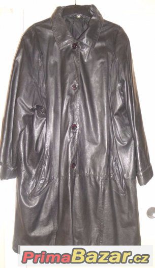 Prodám dámský kožený kabát, vel. 52/54, nošený.