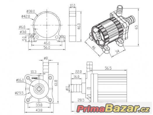 Čerpadlo DC 24 V - výtlak 8 m