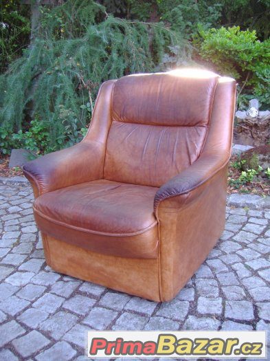 Retro křeslo / dánské křeslo? / kožené / 60.-70. léta Retro křeslo / dánské křeslo? / kožené / 60.-70. léta
