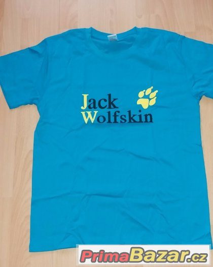 tričko Jack Wolfskin velikost XL bavlna barva světle modrá