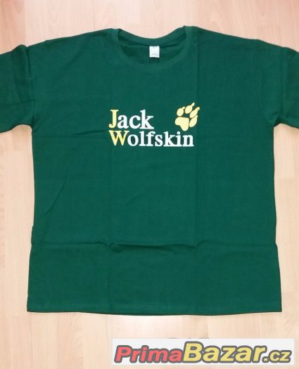 tričko Jack Wolfskin velikost XL bavlna barva zelená