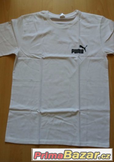 tričko Puma velikost L bavlna barva bílá
