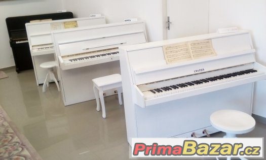 Prodám bílé pianino Cramer s dovozem 100km zdarma