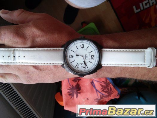 Pánské náramkové hodinky bentime, bílá s černou