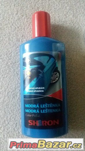 Auto leštěnka MODRÁ nepoužitá + dárek MODRÝ auto lak