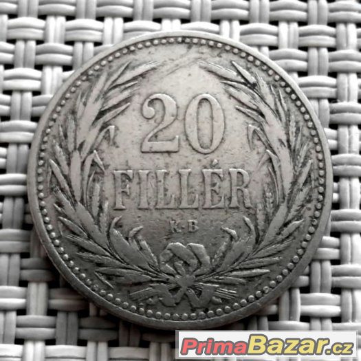 20 fillér 1892 KB, František Josef I. - 020