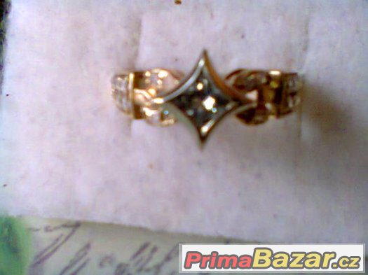 18 k zl prsten diamant princes