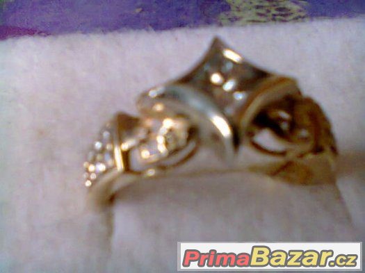 18 k zl prsten diamant princes