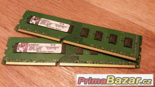 Paměti - 2x 2GB DDR3 Kingston KVR1333D3N9K2/4G CL9, 1,5V