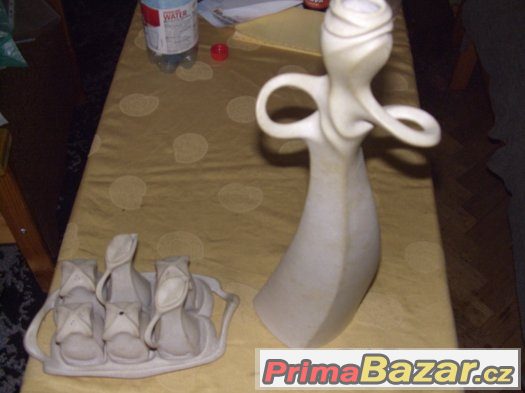 Kořenky na stúl + váza, ruční keramika