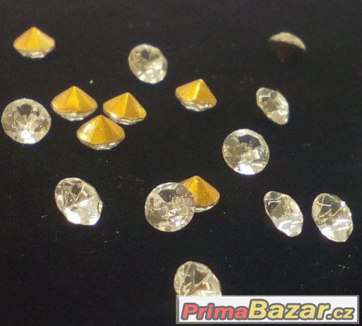 sklenený šatón ss18 briliant extra Au 500ks glass chatons sklenený šatón ss18 briliant extra Au 500ks glass chatons