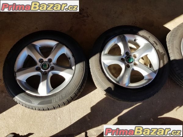 sada alu kola Škoda Octavia Fabia II 5J0601025a 5x100 6jx15 et43