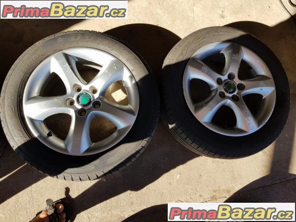 sada alu kola Škoda Octavia Fabia II 5J0601025a 5x100 6jx15 et43