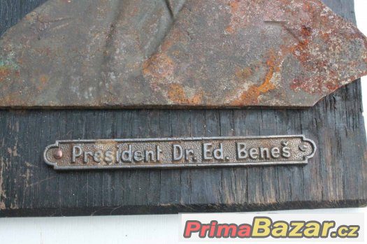 Železný reliéf President Dr.Ed.Beneš