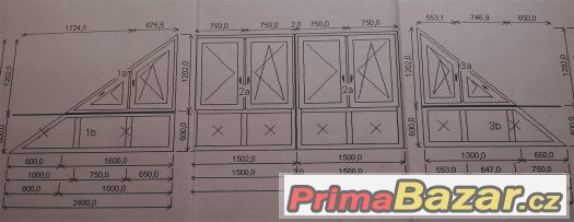 Sestava PLastových Oken -štít - PRODÁNO