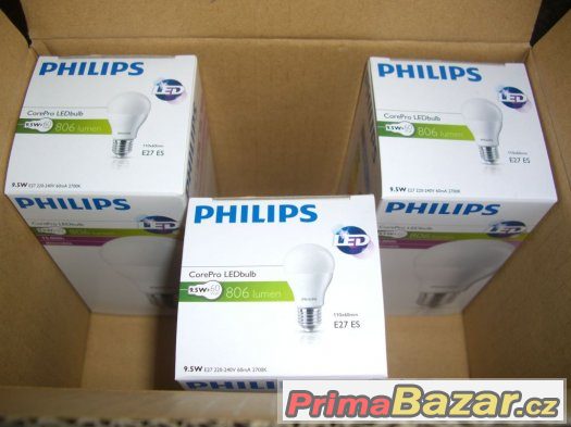 Stmívatelná Úsporná LED žárovka PHILIPS 9,5W závit E27