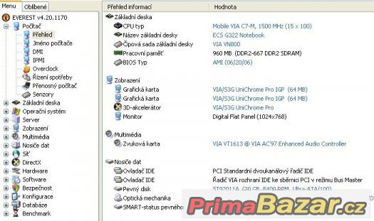 Notebooková paměť SO-DIMM 1 GB DDR2-667  FUNKČNÍ