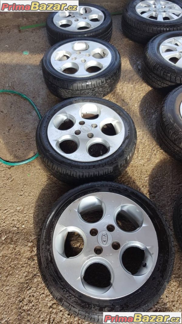 sada alu kola Kia s pneu Hankook optimo 4x100 5.5jx15 et46 175/50 r15 sada alu kola Kia s pneu Hankook optimo 4x100 5.5jx15 et46 175/50 r15